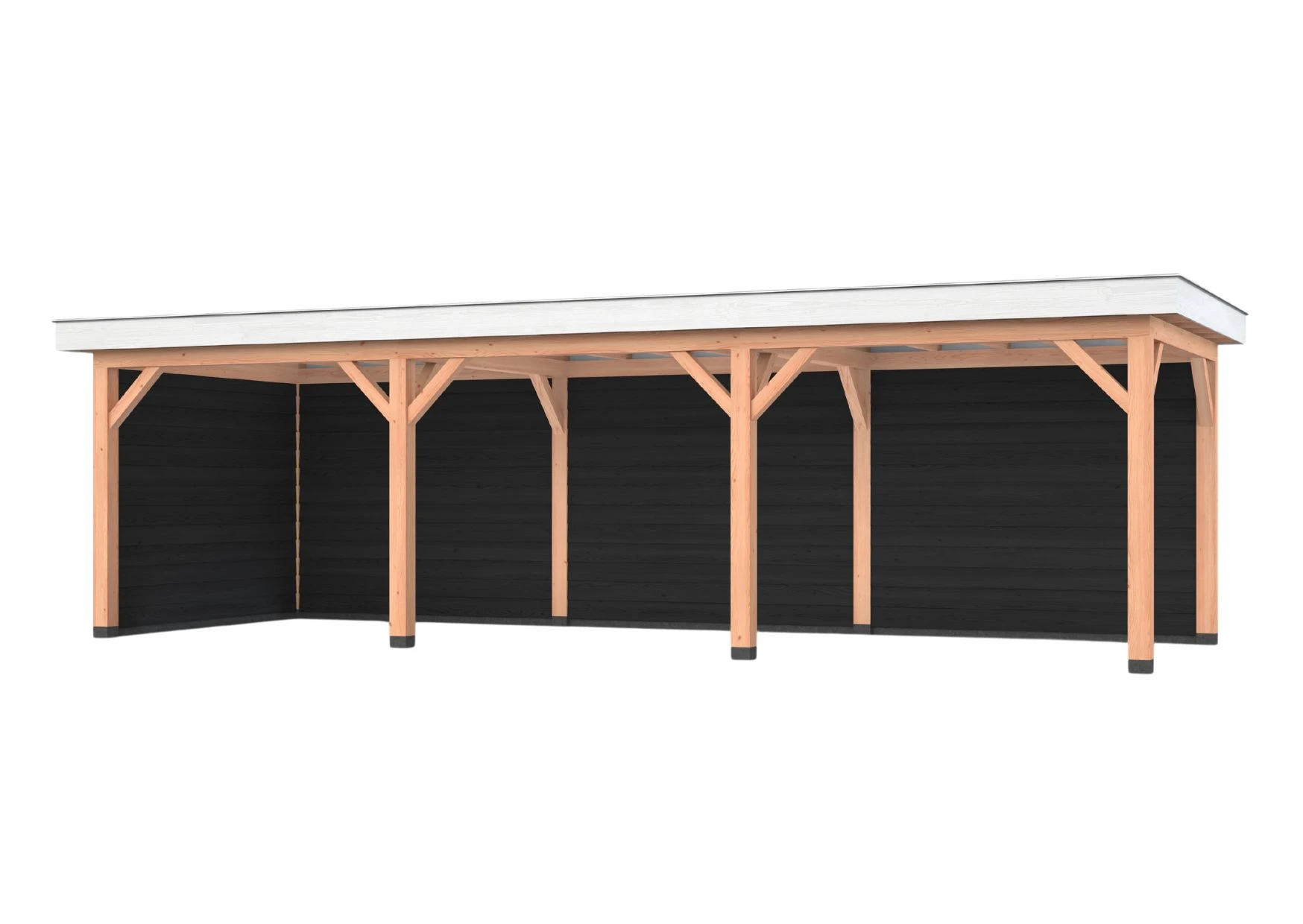 Douglas overkapping, 900 x 300, met achterwand en zijwand, Westwood Holland - Afbeelding 2